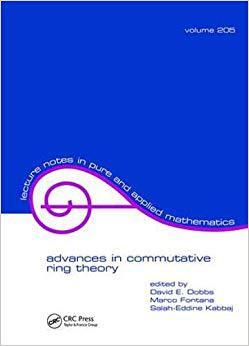 【预售】Advances in Commutative Ring Theory