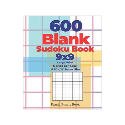 [预订]600 Blank Sudoku Book 9x9 - Large Print - 6 Grids per page - 8,5