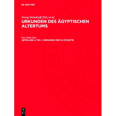 预订 Urkunden Der 18. Dynastie: Text Der Hefte 9-12; Steinuaa-B, Abteilung 4, Teil 1: 9783112777626