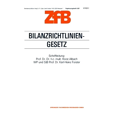 预订 Bilanzrichtlinien-Gesetz: 9783322984302