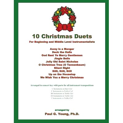 预订 10 Christmas Duets: for Beginning and Middle Level Instrumentalists: 9781727751741