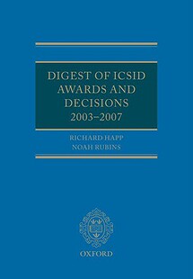 Awards 2003 2007 ICSID Decisions Digest 预订 and