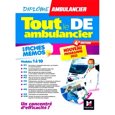 预订 Tout le DE ambulancier : modules 1 à 10 en fiches mémos : nouveau programme 所有救护车 DE：备忘录中的模块 1 * 10