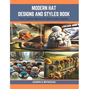 Designs 預訂 Droplets Fashionable Styles Modern Beanie Chic and Book Crochet for 9798873798483 Hat