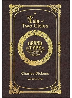 预订 Large Print - A Tale of Two Cities, Volume 1 of 2 - Grand Type Collector’s Edition - Matte Hardcover with Dust Jac