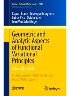 预订 Geometric and Analytic Aspects of Functional Variational Principles: Cetraro, Italy 2022 泛函变分原理的几何与解析方