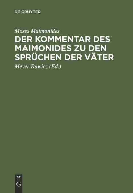 【预订】Der Kommentar des Maimonides zu den Sprüchen der Väter 9783111226057