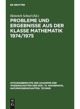 预订 Probleme und Ergebnisse aus der Klasse Mathematik 1974/1975: 9783112504611