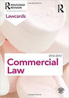 【预售】Commercial Lawcards 2012-2013