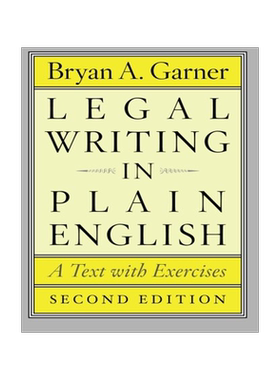 英文原版 法律英语通用写作 Legal Writing in Plain English, Second Edition