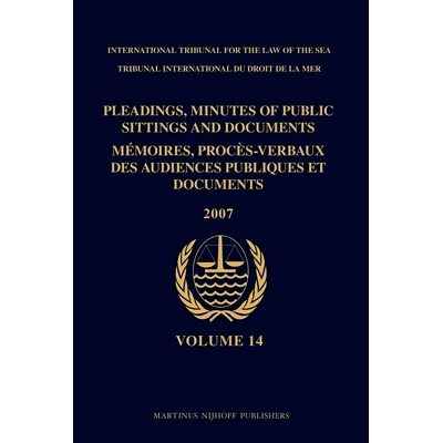 预订 Pleadings, Minutes of Public Sittings and Documents / Mémoires, procès-verbaux des audiences publiques et documen