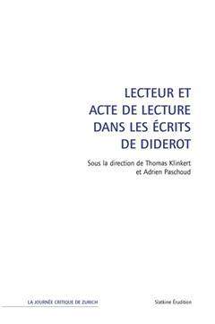 [预订]Lecteur et acte de lecture dans les écrits de Diderot 9782051029339