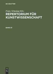 FÜR REPERTORIUM KUNSTWISSENSCHAFT 9783111297484 预订