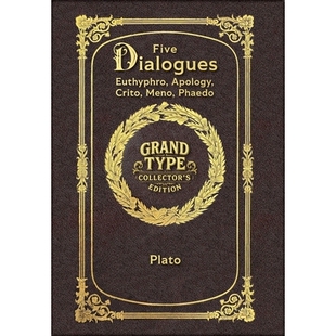 预订 Large Print - Five Dialogues - Grand Type Collector’s Edition - Matte Hardcover with Dust Jacket: Euthyphro, Apolo