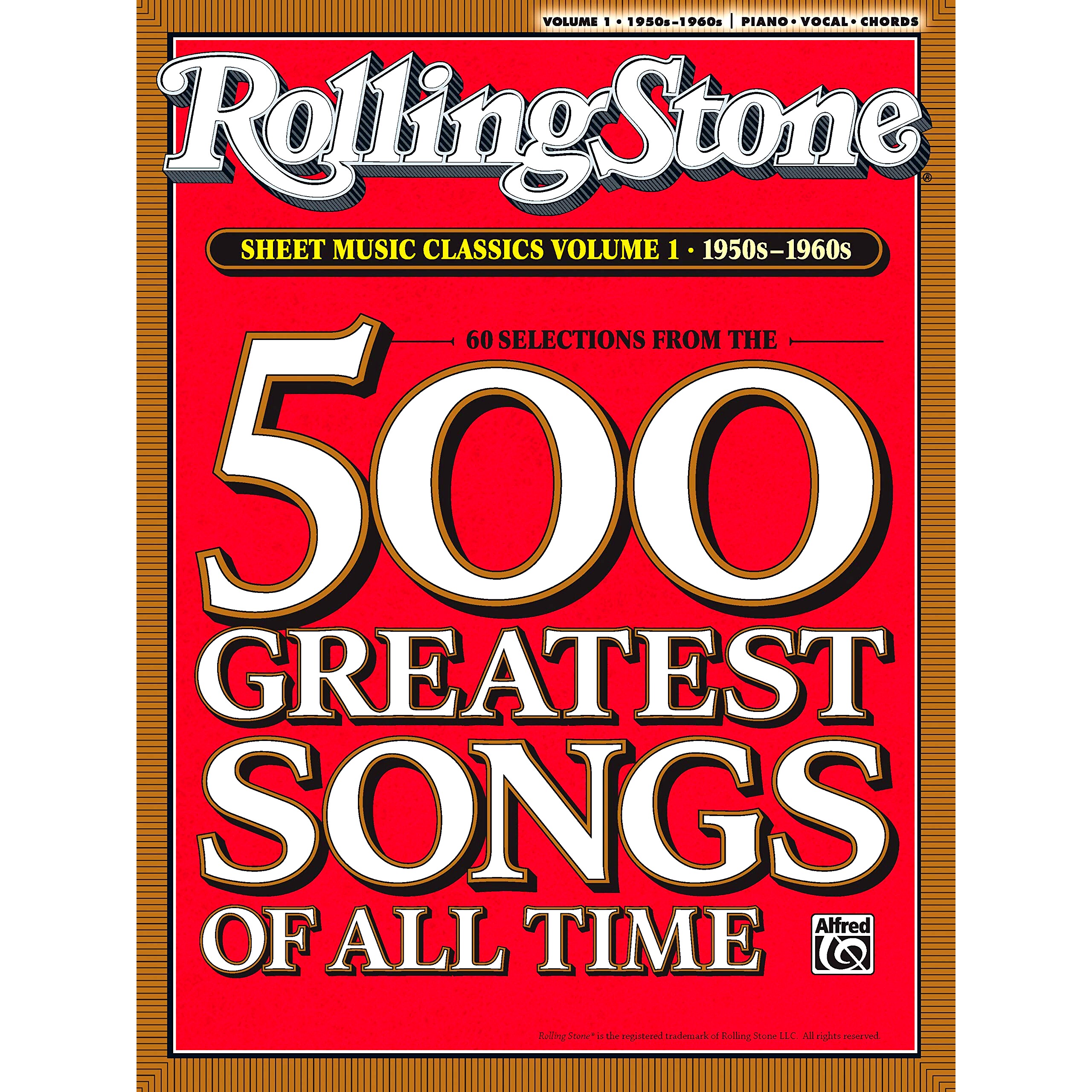 现货 滚石杂志 经典摇滚歌曲乐谱1 英文原版 Rolling Stone Sheet Music Classics, Vol 1: 1950s-1960s