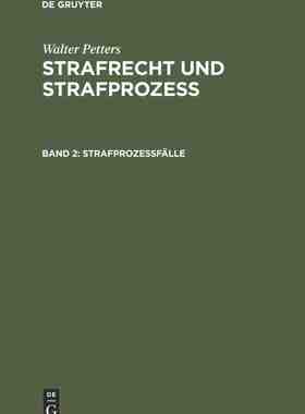 【预订】Strafprozeßfälle 9783112305485
