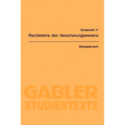 预订 Wertpapierrecht: 9783663125082