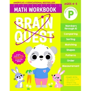 预订 Brain Quest Math Workbook: Pre-Kindergarten: 9781523524204