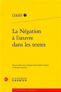 l’Oeuvre Textes 9782406141983 Les Negation 预订 Dans