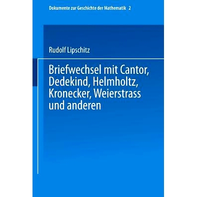 预订 Briefwechsel mit Cantor, Dedekind, Helmholtz, Kronecker, Weierstrass und anderen: 9783528089696