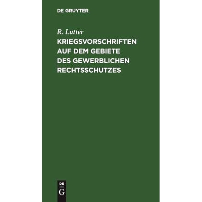 预订 Kriegsvorschriften auf dem Gebiete des gewerblichen Rechtsschutzes: 9783111167640