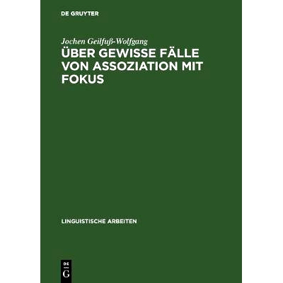 预订 Über gewisse Fälle von Assoziation mit Fokus: 9783484303584