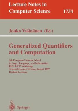 【预订】Generalized Quantifiers and Computation