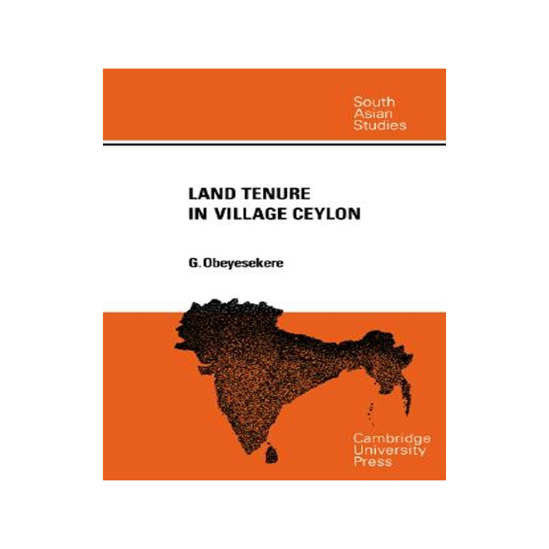 【预售】Land Tenure in Village Ceylon: A Sociological and