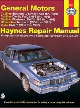 [预订]General Motors covering Cadillac Eldorado & Seville (86-91), Cadillac Deville FWD (86-93), Cadillac  9781563923470