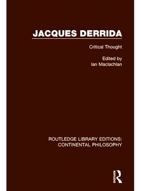 预订 Jacques Derrida 雅克·德里达: 9781138088054
