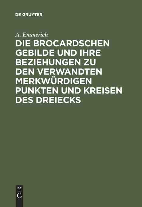 【预订】Die Brocardschen Gebilde und ihre Beziehungen zu den verwandten merk 9783111271989