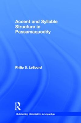 【预订】Accent & Syllable Structure in Passamaquoddy