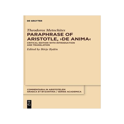 [预订]Paraphrase of Aristotle, ’De anima’ 9783110786026