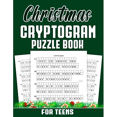 预订 Christmas Cryptogram Puzzle Book For Teens: Boost your brainpower and problem-solving abilities through brain-chall