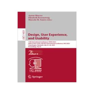 [预订]Design, User Experience, and Usability: 12th International Conference, Duxu 2023, Held as Part of th 9783031356957