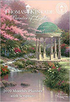 【预售】Thomas Kinkade Painter of Light with Scripture 2020 Monthly Pocket Planner Calen