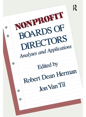 预订 Nonprofit Boards of Directors: Analyses and Applications 非营利组织董事会：分析与应用: 9781138512634
