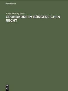 预订 Recht Grundkurs Bürgerlichen 9783110038163