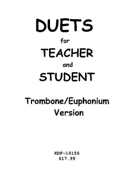 预订 Duets for Teacher and Student: Trombone/Euphonium Version: 9781547070893