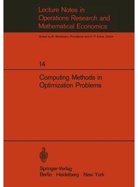 预订 Computing Methods in Optimization Problems: Papers presented at the 2nd International Conference on Computing Metho