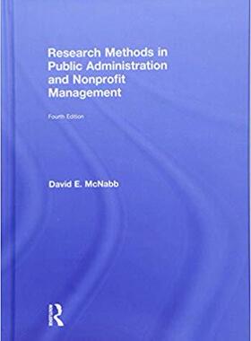 【预售】Research Methods in Public Administration and Nonprofit Management