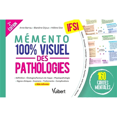 预订 Mémento 100 % visuel des pathologies, IFSI : 160 cartes mentales : définition, étiologies-facteurs de risque, ph