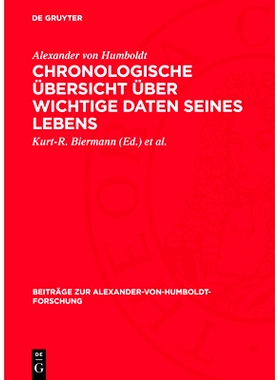 预订 Chronologische Übersicht Über Wichtige Daten Seines Lebens: 9783112779668