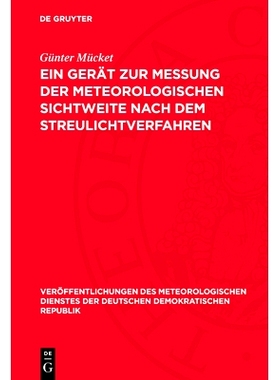 预订 Ein Gerät zur Messung der meteorologischen Sichtweite nach dem Streulichtverfahren: 9783112770863