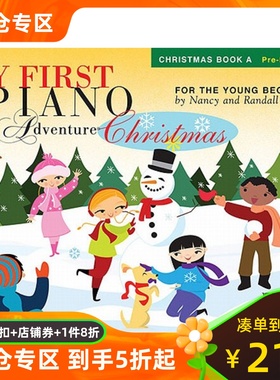 英文原版 菲伯尔我的钢琴启蒙课：圣诞歌曲A级（读谱准备）My First Piano Adventure Christmas, Book A: Pre-Reading
