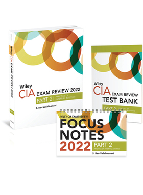 【预订】Wiley Cia 2022 Part 2: Exam Review + Test Bank + Focus Notes, Practice Of Internal Auditing Set 9781119847724