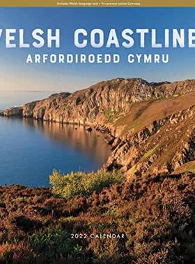 【预订】Welsh Coastlines Square Wall Calendar 2022 9781529815177
