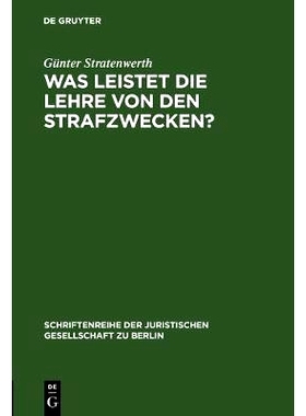预订 Was leistet die Lehre von den Strafzwecken?: 9783110149029