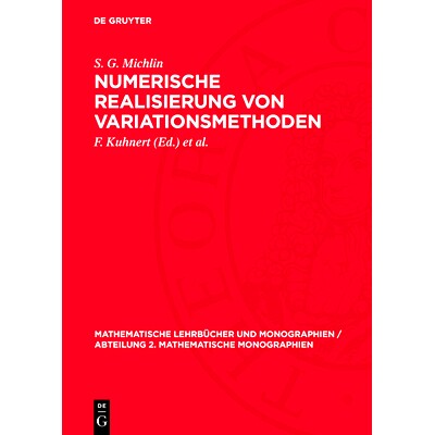 预订 Numerische Realisierung von Variationsmethoden: 9783112710586
