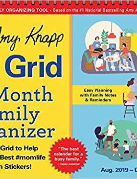 【预售】2020 Amy Knapp’s Big Grid Family Organizer Wall Calendar